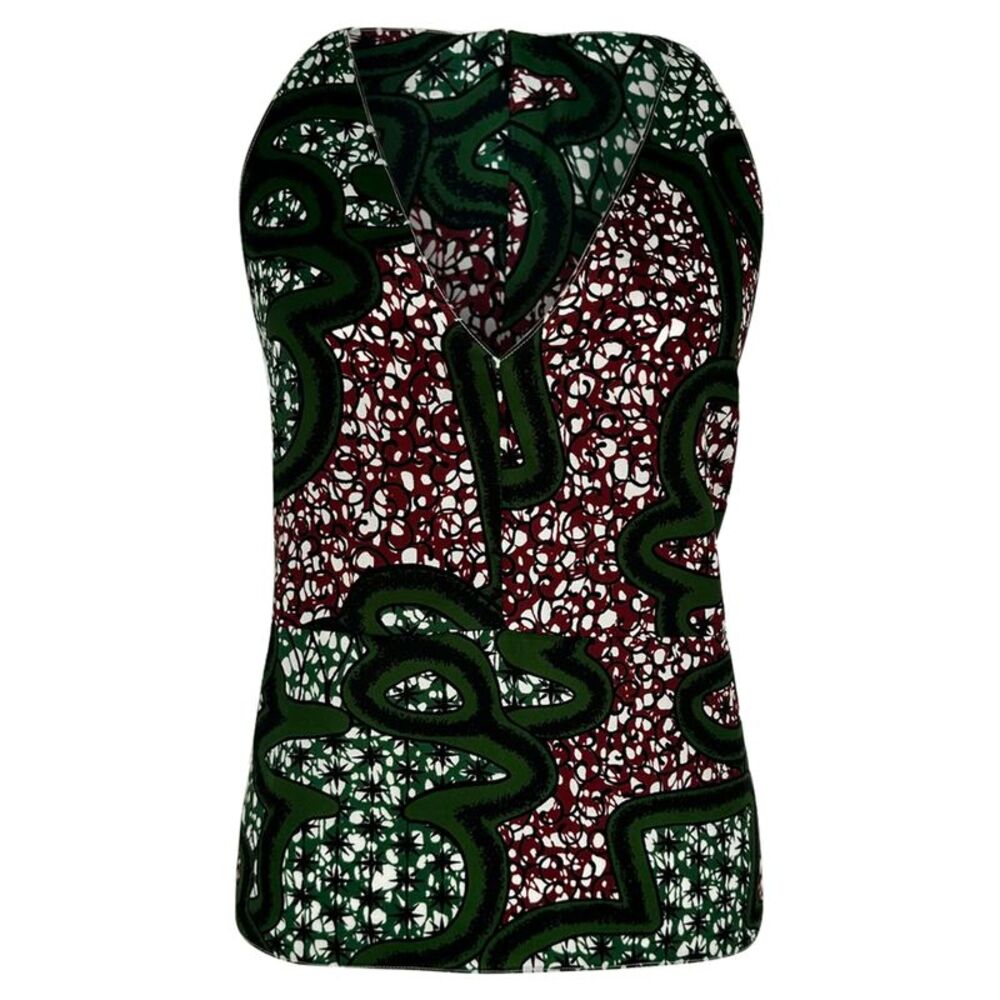 Marni Abstract Design Halter Top in Multicolor Polyester
